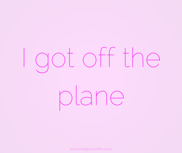 I got off the plane Friends quote