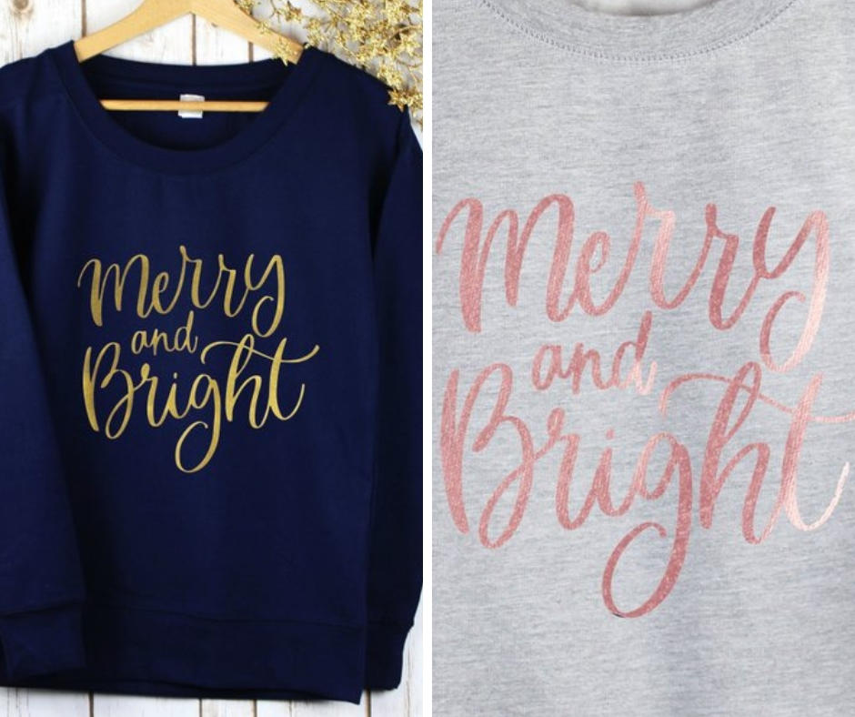 Etsy merry and bright Christmas jumper