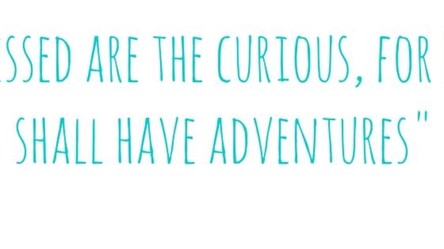-Blessed are the curious, for they shall have adventures-