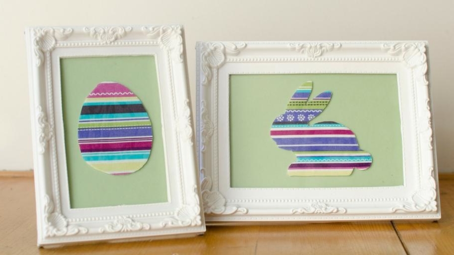 simple framed easter decorations craft activity